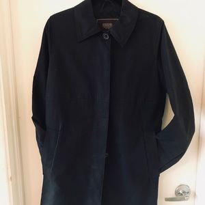 Coach black raincoat.  Rarely used.